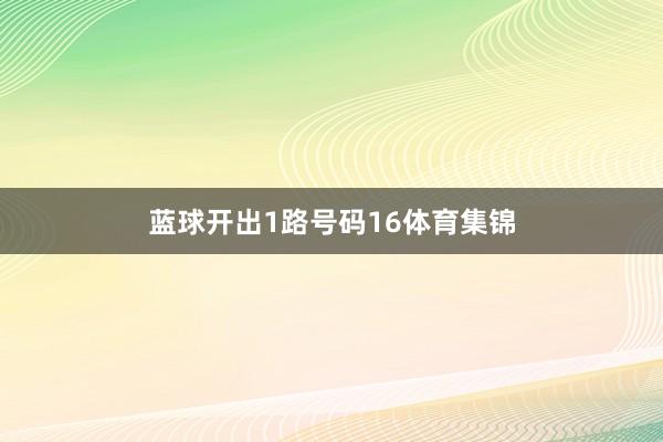 蓝球开出1路号码16体育集锦