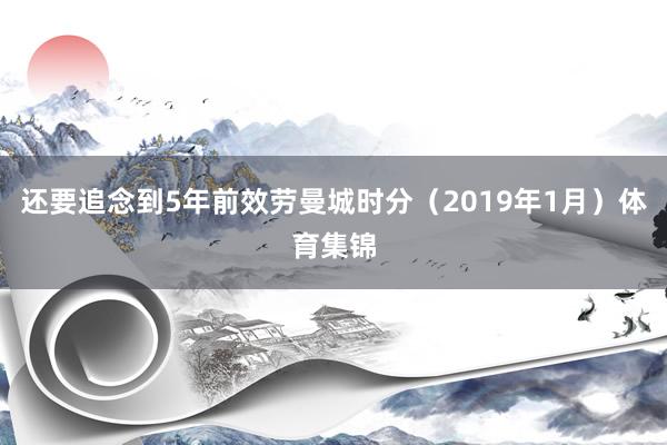 还要追念到5年前效劳曼城时分（2019年1月）体育集锦