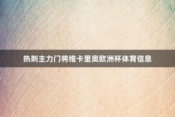 热刺主力门将维卡里奥欧洲杯体育信息