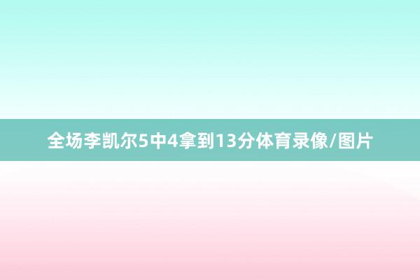 全场李凯尔5中4拿到13分体育录像/图片