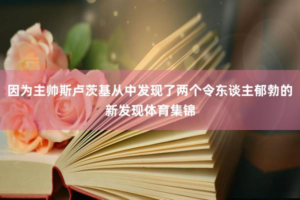 因为主帅斯卢茨基从中发现了两个令东谈主郁勃的新发现体育集锦