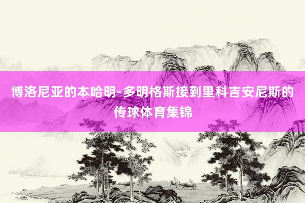 博洛尼亚的本哈明-多明格斯接到里科吉安尼斯的传球体育集锦